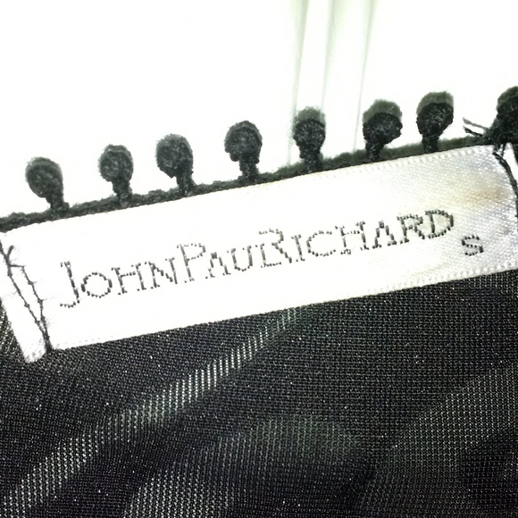 JohnPaulRichard Velvet Designer Black Top in Small - Picture 3 of 6